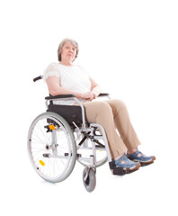 Fototapeta na wymiar Seniorin im Rollstuhl