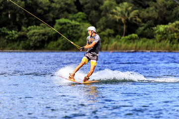 Man Wakeboarding