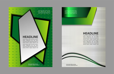 Stylish presentation of business poster, magazine cover, design layout template
