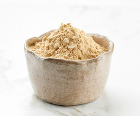 bowl of maca powder
