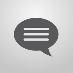 Bubble for speech. The bubble for text.