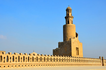 Spiral Minaret of Ibn Tulun Mosque in Cairo