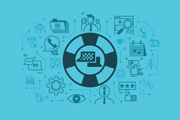 Customer support concept illustration