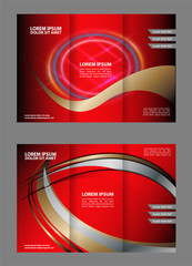 brochure design template arrows lines circles
