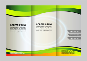 Front and back presentation of professional Two page Business Trifold, Flyer, Banner or Template design.
