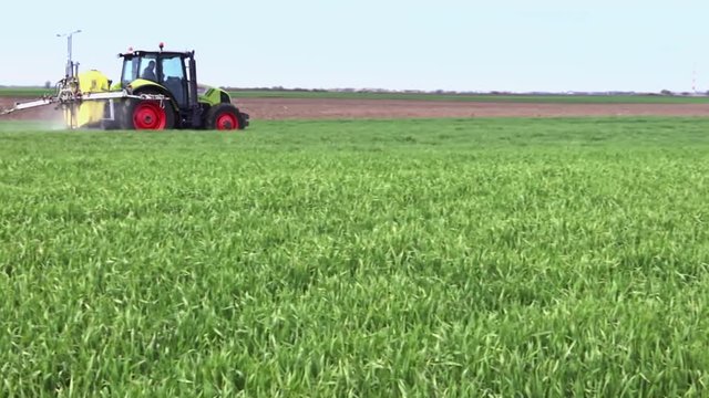 Plant protection spraying herbicides, Video Clip