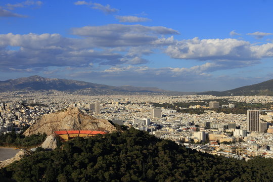 Athens view from Lycabettus Hill, Greece