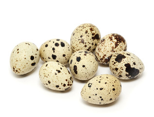 Quail egg isolated on white background