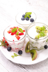 fruit and yogurt
