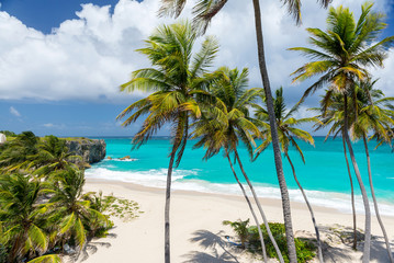 Obraz na płótnie Canvas tropical beach on the caribbean island (Bottom Bay, Barbados)