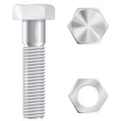 Screw bolt with nut.