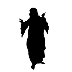Vector silhouette of Jesus.