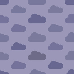 Minimalistic seamless clouds pattern.