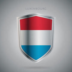 Flags europe vector icon. Luxembourg flag, isolated. Modern design. National country flag. Country of member the European Union.