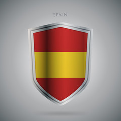 Obraz premium Flags europe vector icon. Spain flag, isolated. Modern design. National country flag. Country of member the European Union.