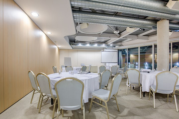 Banquet hall for business presentations