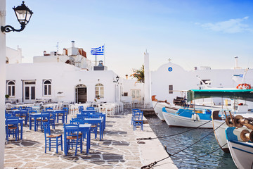 Greek fishing village in Paros, Naousa, Greece
