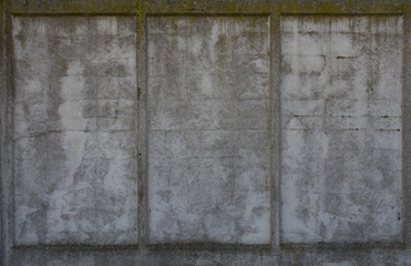 Old concrete with decal and moss