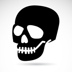 Human skull vector icon.