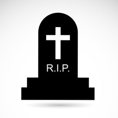 Obraz premium Grave vector icon.