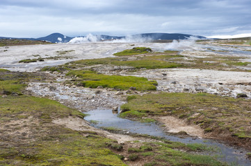 Geothermal field Hveravellir, Central Iceland
