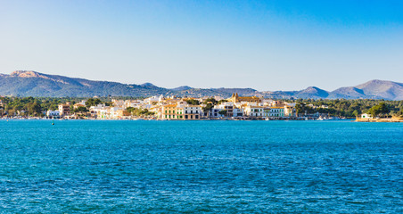 Beautiful view of the coast of Majorca Porto Colom Spain