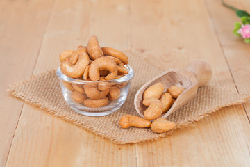 fresh cashew nuts in a bowl