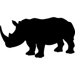 Plakat silhouette of a rhino 