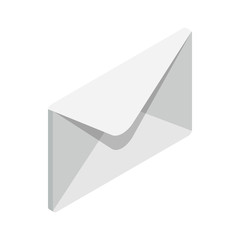 Closed envelope icon, isometric 3d style