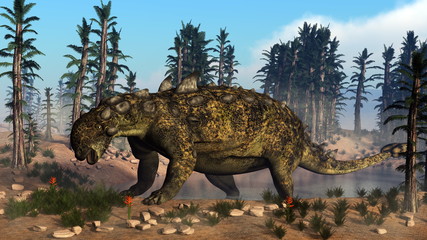 Euoplocephalus dinosaur - 3D render