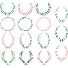 Laurel Wreaths Hand Drawn Laurel Wreaths Collections