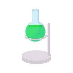 Chemistry test tube in a holder icon