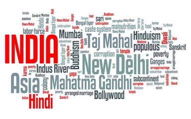 India tag cloud