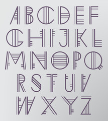 Abstract Thin Letters