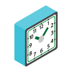 Table clock icon, isometric 3d style