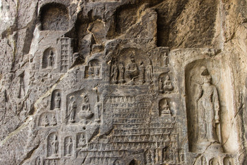 Budha's statue at Longmen Grottoes, Luoyang, Henan, China