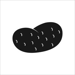 Potato sign simple icon on background