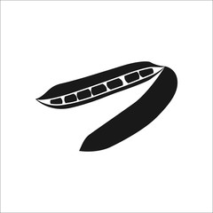 Pea pod simple icon on  background