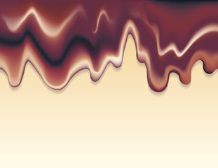 Vector background with flowing hot chocolate