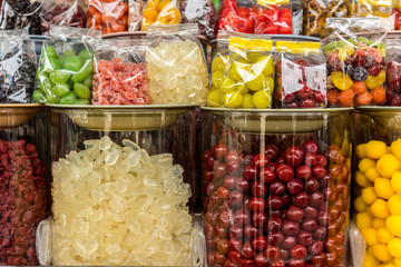Dried fruits background