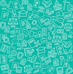 Legal services, background,  green. 