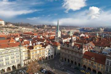 Naklejka na ściany i meble Prague Cityscape with Towers