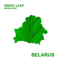 Map Of Beralus,Nature green leaf, vector illustration