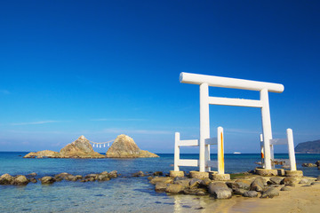 The view of Sakurai Futamigaura at Itoshima, Fukuoka, Japan