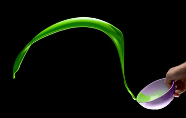 Abstract Color Splash Green