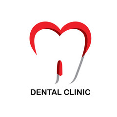 Tooth Icon logo design. vector illustration