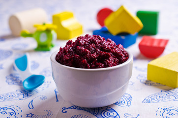 Baby food from beets