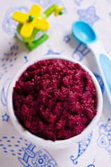 Baby food from beets