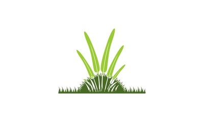 logo element green vegetation for plantation crops by models