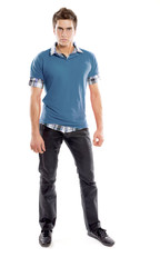 Fototapeta premium Sexy male handsome model mannequin casual dressed